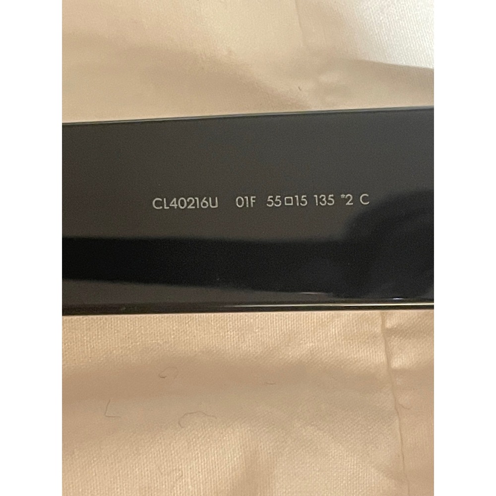 CELINE PARIS CL40216U Black Acetate Square Sunglasses with Gold Triomphe Logo - Picture 5 of 9